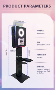 Miễn phí Pops thương mại ảnh gian hàng máy ảnh tự sướng ảnh gian hàng DSLR với đèn flash xách tay photobooth Shell với lớn hơn quạt làm mát - Product Image 2