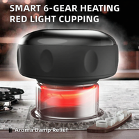 Appareil de massage intelligent à 6 vitesses avec thérapie par lumière rouge, ventouses et pression électrique pour le soin de la peau et l'utilisation corporelle