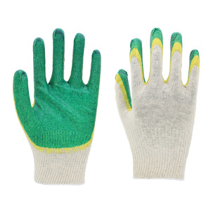ถุงมือเคลือบยางสีส้ม ถุงมือถักผ้าฝ้ายเคลือบยางที่ฝ่ามือ สำหรับงานก่อสร้าง ถุงมือป้องกันภัยส่วนบุคคล - Product Image 6