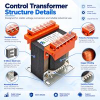 Transformateur de contrôle BK 50-200VA 380V 220V vers 12V 24V 36V, transformateur d'isolement pour équipement d'automatisation et tableau de commande
