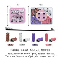 3.1mm Rose Fine #120 #180 #240 Accessoires pour Ongles Manucure Professionnelle Petites Bandes de Ponçage de Haute Qualité pour Forets à Ongles