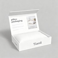 Boîte d'emballage personnalisée haut de gamme pour oreiller, en textile de maison, avec impression numérique, pour couette rafraîchissante d'été et oreiller en latex