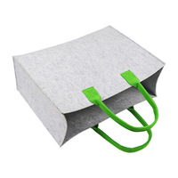 Sac de courses en feutre personnalisé avec logo, fermeture éclair, doublure en toile, design portable, taille moyenne, bandoulière en feutre non tissé