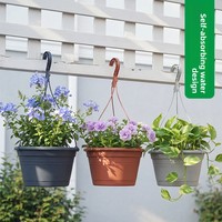 Hollen Hollow-leaf Spider Plant Hanging Basket Resin Breathable Wall-mounted Railing Flower Pot Balcony Pothos Home Decor