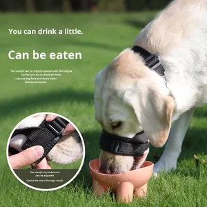 핫세일 강아지 마스크 안티바이트 안티바크 조절가능 두꺼운 안티사고용 강아지 입마개 - Product Image 2