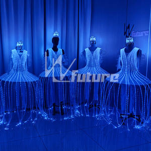 Coiffe Lumineuse LED Fibre Optique <span class=keywords><strong>Méduse</strong></span> Spectacle Scénique Dégradé de Couleurs <span class=keywords><strong>Costume</strong></span> de Ballet - Product Image 3