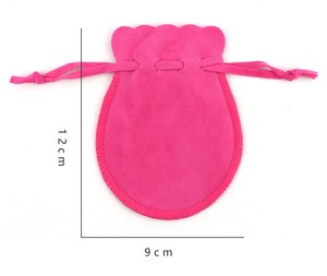 ถุงกำมะหยี่นุ่มแบบรีไซเคิลสำหรับใส่เครื่องประดับ ขายส่ง พร้อมเชือกผูก ปรับแต่งการพิมพ์ได้ ใช้เป็นถุงของขวัญ ถุงกันฝุ่น บรรจุภัณฑ์สำหรับสร้อยคอ แหวน ต่างหู - Product Image 3