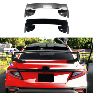 Subaru <b>Rear</b> <b>Spoiler</b> Wing Shaped Piano Black Carbon Fiber Texture ABS Trunk Lip For WRX STI VB 2022+ - Product Image 1