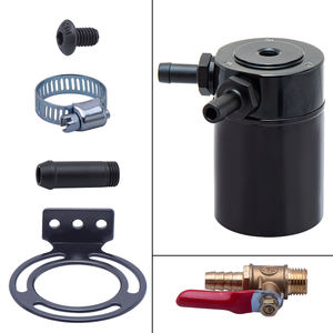 Tanque de Captura de Aceite Universal de Aluminio de 200 ml con Deflectores, Separador de Aceite y Aire de <span class=keywords><strong>2</strong></span> Puertos con Filtro y Válvula - Product Image 3