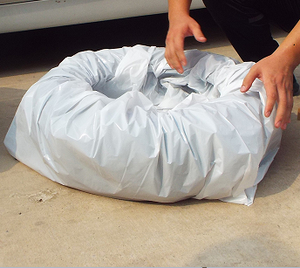 צמיג גדול לכסות ldpe חלקה שטוח שקית מטען פלסטיק מטען - Product Image 5