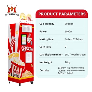 Phổ biến thức ăn nhanh rạp chiếu phim trung tâm mua sắm bỏng ngô Máy bán hàng tự động thương mại tự động đồ ăn nhẹ bỏng ngô Máy bán hàng tự động - Product Image 2