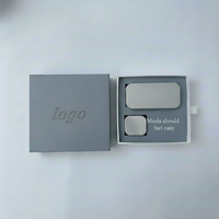 Boîte cadeau de luxe personnalisée pour portefeuille, en carton rigide gris 2 mm, faible MOQ, pelliculage brillant, gaufrage, matériaux recyclés, éponge