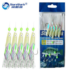 Appât de pêche en eau de mer, vrai poisson, plate-forme de forage lumineux sabiki dans la lumière sombre, plate-forme Sabiki Flash - Product Image 1