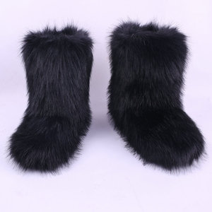 <span class=keywords><strong>Bottes</strong></span> Eskimo d'hiver en fausse fourrure shaggy pour femme, violettes, en peluche, mi-hautes, en <span class=keywords><strong>caoutchouc</strong></span>, pour la neige, tailles 36 à 44, avec fourrure - Product Image 1
