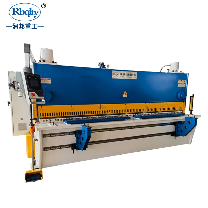 Rbqlty Metal Sheet Guillotine with Spanish French language CNC Hydraulic Guillotine Shearing Machine