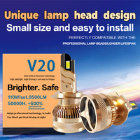 Kit de Conversión de Faros LED V20 de Alta Potencia, Lámpara de Coche Súper Brillante, Actualización de Iluminación Automotriz, Repuesto para Vehículos