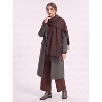 Écharpe scintillante en polyester imitation cachemire Landfond pour femme, châle chaud double usage, doux, agréable pour la peau, polyvalent, mélangé