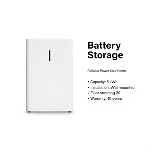 10kWh Lithium Iron Phosphate Solar <b>Battery</b> Wall-<b>Mounted</b> Home Energy Storage System - Product Image 4