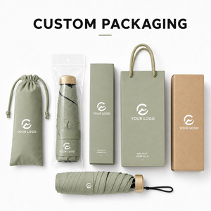 Paraguas Plegable Mini con Logotipo Personalizado, Ultraligero, Protección UV, Portátil, de Viaje, de Bolsillo, para Sol y Lluvia - Product Image 5