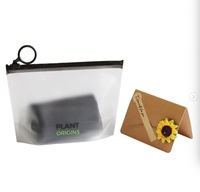 Sac à bijoux à fermeture éclair en PVC transparent givré personnalisable emballage de logo imprimé à fermeture éclair pour lunettes colliers de pierres précieuses