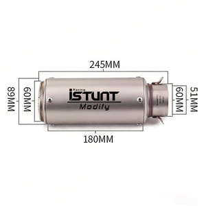 ISTUNT Stainless Steel Motorcycle Racing Exhaust Pipe for Ninja Z250 R6 <strong>CBR</strong> GSX1000 ZX6R R25 R3 <strong>R1</strong> - Product Image 1