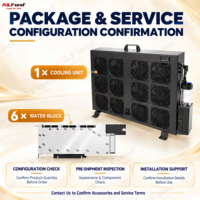 Kit de refroidissement liquide 6-GPU pour CMP 170HX, 1 unité de refroidissement + 6 blocs d'eau pour GPU, solution de refroidissement liquide complète pour GPU 170HX