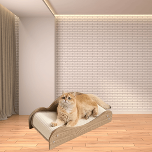 Griffoir pour chat luxueux <span class=keywords><strong>à</strong></span> plusieurs niveaux en bois, fabriqué en <span class=keywords><strong>herbe</strong></span> de sabre résistante aux griffures - Product Image 5