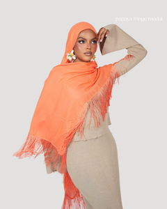 Hijab Modal con Flecos <span class=keywords><strong>Klay</strong></span> the Label, Hijab Modal de Primera Calidad al por Mayor, Pañuelo para la Cabeza Personalizado con Flecos - Product Image 4