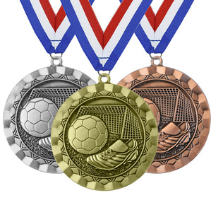 Medaglie di Calcio Anticate in Metallo Pressofuso per Eventi Sportivi, Premi di Onorificenza per Vincitori di Primo, Secondo e Terzo Posto - Disponibili all'Ingrosso - Product Image 1