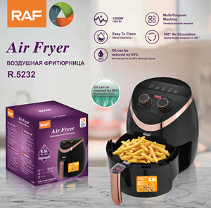 Raf Multifunctional 1500W 5.8L Temperature <b>Control</b> Hot Air Cooker Fryer Without Oil Digital Smart Fryers Air Fryer Deep - Product Image 4