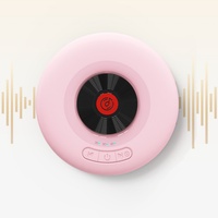 Mini haut-parleur Bluetooth portable personnalisé pour la chambre à coucher, design rétro vinyle, son Hi-Fi, veilleuse, réveil, pour la maison et la chambre
