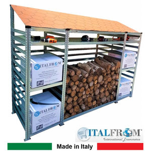 Casetta per Attrezzi Autoportante in Acciaio Zincato Italfrom con 3 Ripiani Modulari, Dimensioni del Modulo Continuo L90xP60xA250 cm - Product Image 4