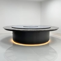 Drehbarer Luxuriöser Moderner Marmor-Esstisch und Stuhl-Set. Italienischer Runder Esstisch im Luxuriösen Stil Hochwertiges Design.