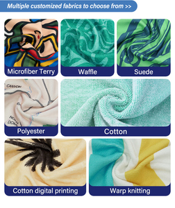 Toalla de playa antiarena de sublimación digital ultra suave de fibra ultrafina de gofres ligera y portátil personalizada de fábrica - Product Image 4