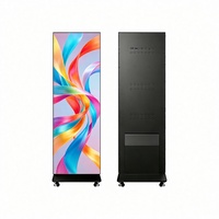 Écran d'affichage LED vertical pliable P1.25 P1.53 P1.86 avec roues, signalisation numérique modulaire empilable, HDR10, luminosité 1000 cd