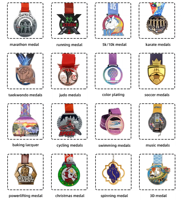 Médaille Personnalisée en Cristal et Métal pour Course, Basketball avec Ruban, Trophées et Médailles d'Or pour Récompenses Sportives et Plaques