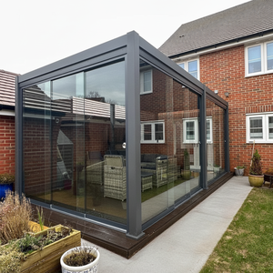 Techo Retráctil para Terraza, Invernadero de Aluminio y Vidrio, Techo Plegable Motorizado para Jardín, Patio, <span class=keywords><strong>Restaurante</strong></span> y Proyectos Comerciales - Product Image 1