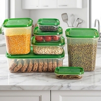 0.35L 0.56L 2.24L 1.2L 2L 17pcs Wadah Penyimpanan Makanan Kotak Persegi untuk Rumah, Dapur, Buah, Piknik, Bawa Pulang, Kulkas, Organizer