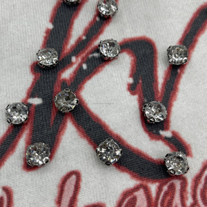 T-shirt Oversize Boxy da Uomo in Cotone 100% Personalizzata con Stampa DTG, Lavaggio Acido Effetto Usurato e Dettagli Gemstone - Product Image 4