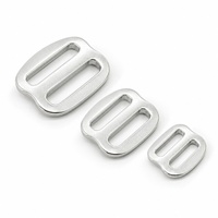 Meetee XP387 Boucle coulissante à trois barres en alliage d'aluminium pour sangle, accessoires de quincaillerie pour sacs à dos et sangles de sacs d'extérieur