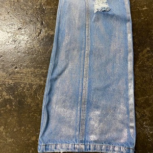 Custom Fashion Wear Waxed <b>Jeans</b> Unisex Denim Pants High Quality Blue Waxed Straight Leg Pant Vintage Blank Waxed Baggy <b>Jeans</b> Men - Product Image 5