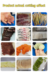 Cortadora de Carne <span class=keywords><strong>Ahumada</strong></span> y Cocida de Alta Velocidad, Totalmente Automática, con Grosor Ajustable, 200 Piezas/min, para Tocino, Carne de Res, Salchichas y Queso - Product Image 6