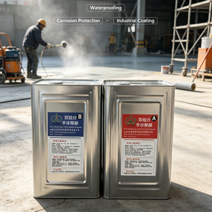 Revestimiento Impermeable de <span class=keywords><strong>Poliurea</strong></span> de 2 Componentes de Alta Elasticidad para Aplicación Manual OEM |   Sellador Líquido para Grietas en Techos Planos de Hormigón (MOQ Bajo) - Product Image 1