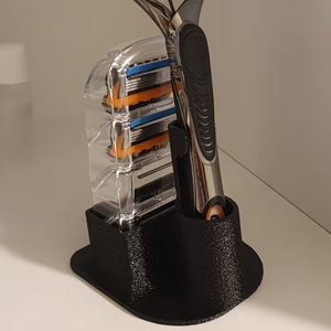 Bathroom Countertop Razor Holder Rectangular Freestanding Durable Washbasin Organizer For Home Bathroom Use - Product Image 1