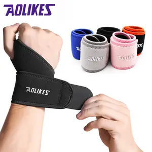 Aolikes Adjustable Gym Glove Compression Thumb Support Wrist Protector Sports Fitness Elastic Nylon Polyester