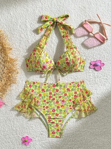 <b>Sexy</b> Floral <b>Bikinis</b> 2026 Swimsuits Women Swimwear Push Up Female Beach Swim Wear Bathing Suits Brazilian <b>Bikini</b> <b>Set</b> Pool Bather - Product Image 4