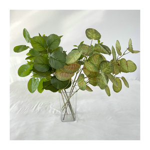 YOPIN-6002 กิ่งไฮเดรนเยียคุณภาพสูง ใบสับปะรด ใบไม้สีเขียว สำหรับจัดดอกไม้บนโต๊ะ - Product Image 4