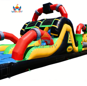 Parcours d'obstacles gonflable sur le thème de la toxicité commerciale - Défi gonflable extérieur avec toboggan pour les enfants et les adolescents, location pour fêtes - Product Image 2