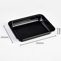 CPET recyclé ovable 2 compartiments scellant emballage alimentaire jetable compagnie aérienne conteneur CPET avec film anti-buée