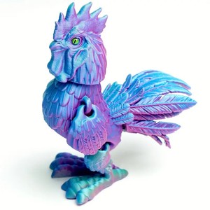 Oferta Especial: Figura de Gallo Articulada Impresa en 3D, Juguete Antiestrés, Muñeco de Gallina, Decoración de Escritorio, Ensamblable - Product Image 2